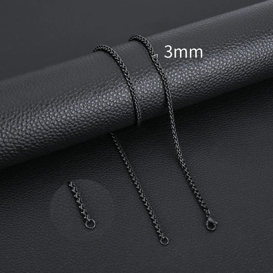 Zwarte Vossenstaart Schakelketting RVS