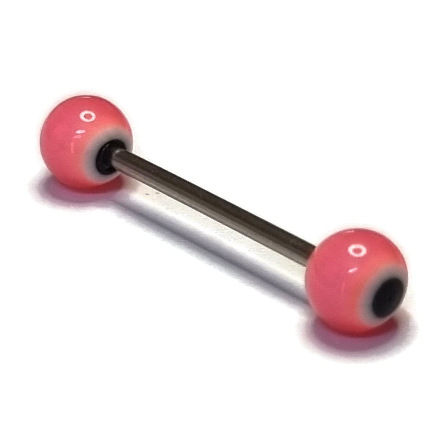 Tongpiercing Acryl Roze Wit Zwart 1.6mm 16mm 8720157092339 acryl alles Aramat Jewels Barbell Chirurgisch staal dames Geen hanger heren piercing Piercings PVD roze Staal Tong tong161 tongpiercings uniseks Volwassenen zwart