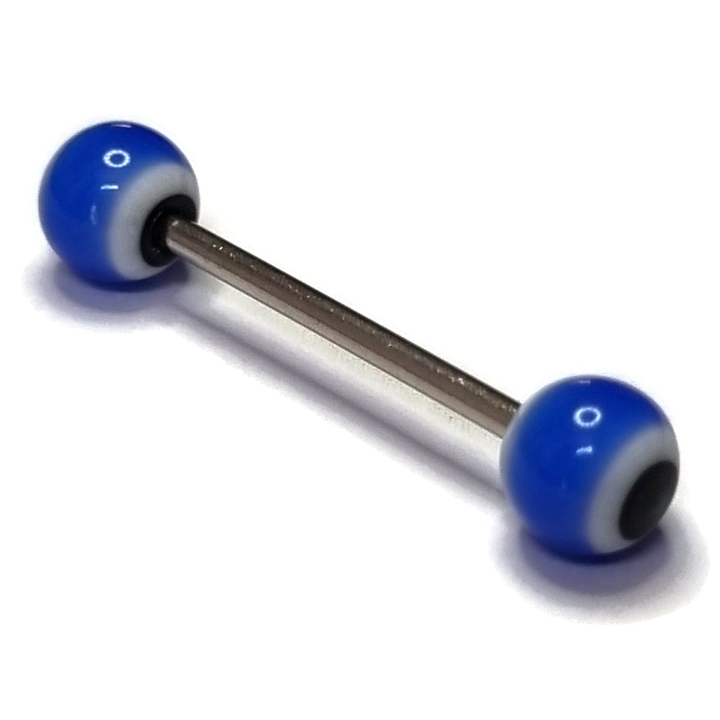 Tongpiercing Acryl Blauw Wit Zwart 1.6mm 16mm 8720157060987 acryl alles Aramat Jewels Barbell blauw Chirurgisch staal dames Geen hanger heren Kleur_Zwart piercing Piercings PVD Staal Tong tong165 tongpiercings uniseks Volwassenen zwart