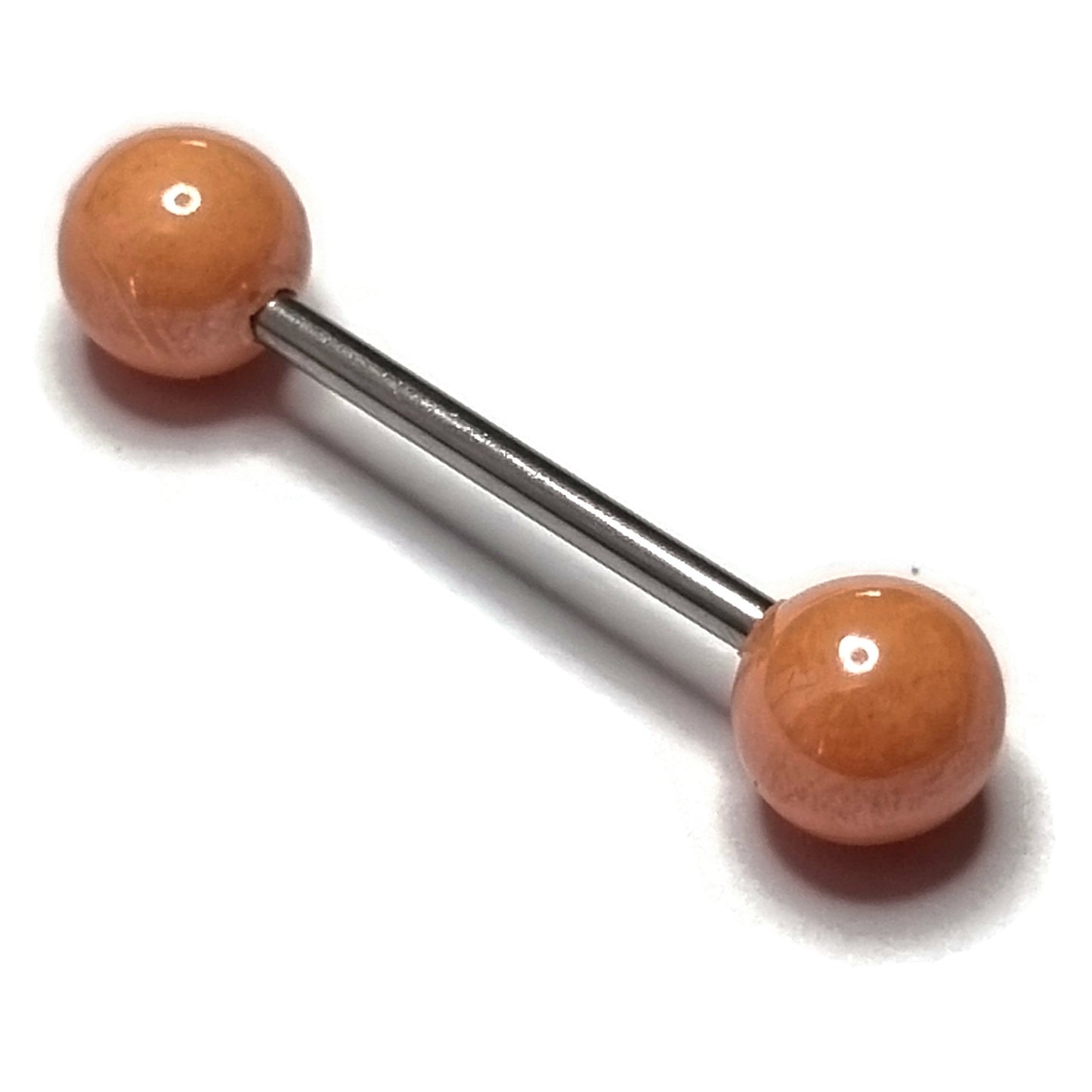 Parel Tongpiercing Chirurgisch Staal 16mm Licht Oranje 1.6mm 16mm 6mm acryl alles Aramat Jewels Barbell blauw chirurgisch staal creme dames geel Meerdere kleuren parel PVD rood roze Staal Tong tong196 Tongpiercings Volwassenen wit zilverkleurig Zwart