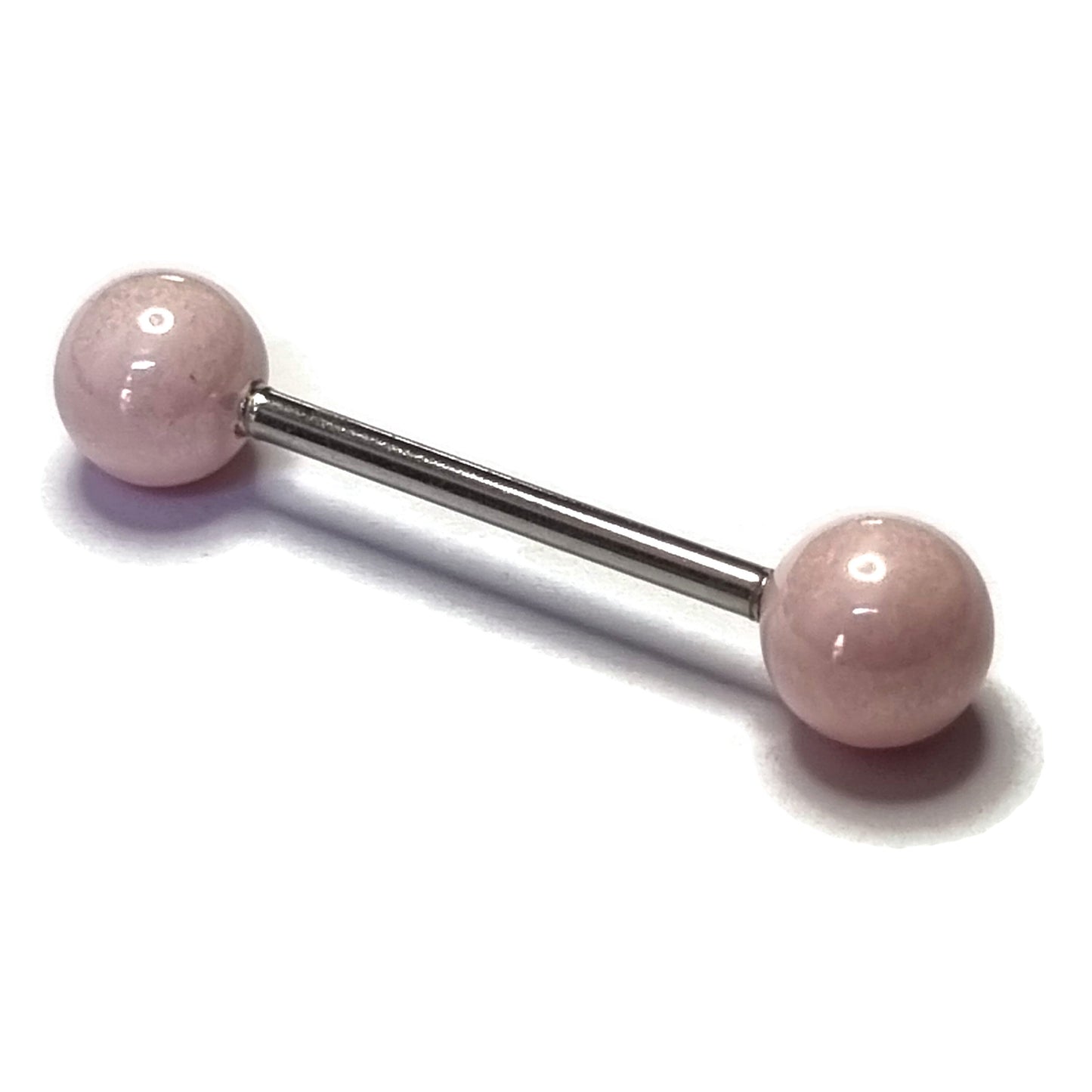 Parel Tongpiercing Chirurgisch Staal 16mm Licht Roze 1.6mm 16mm 6mm acryl alles Aramat Jewels Barbell blauw chirurgisch staal creme dames geel Meerdere kleuren parel PVD rood roze Staal Tong tong196 Tongpiercings Volwassenen wit zilverkleurig Zwart