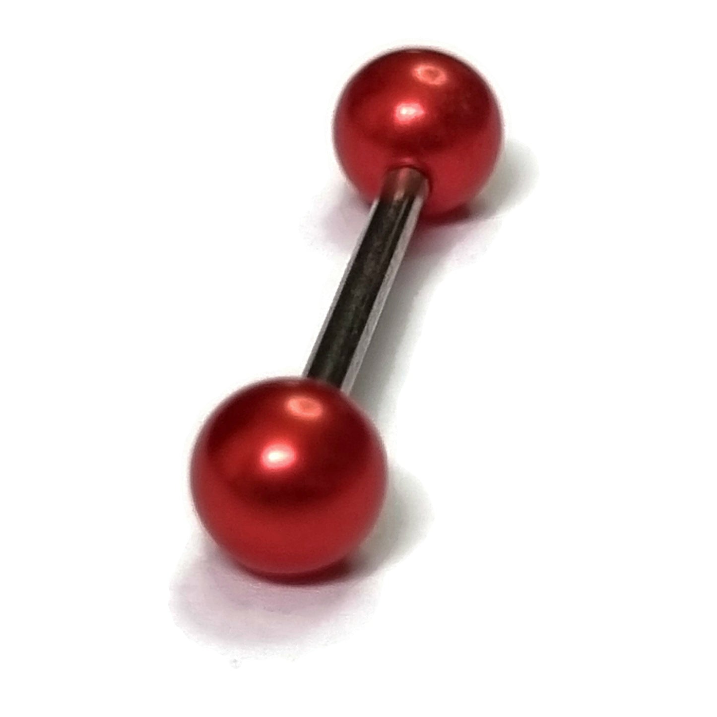 Parel Tongpiercing Chirurgisch Staal 16mm Rood 1.6mm 16mm 6mm acryl alles Aramat Jewels Barbell blauw chirurgisch staal creme dames geel Meerdere kleuren parel PVD rood roze Staal Tong tong196 Tongpiercings Volwassenen wit zilverkleurig Zwart