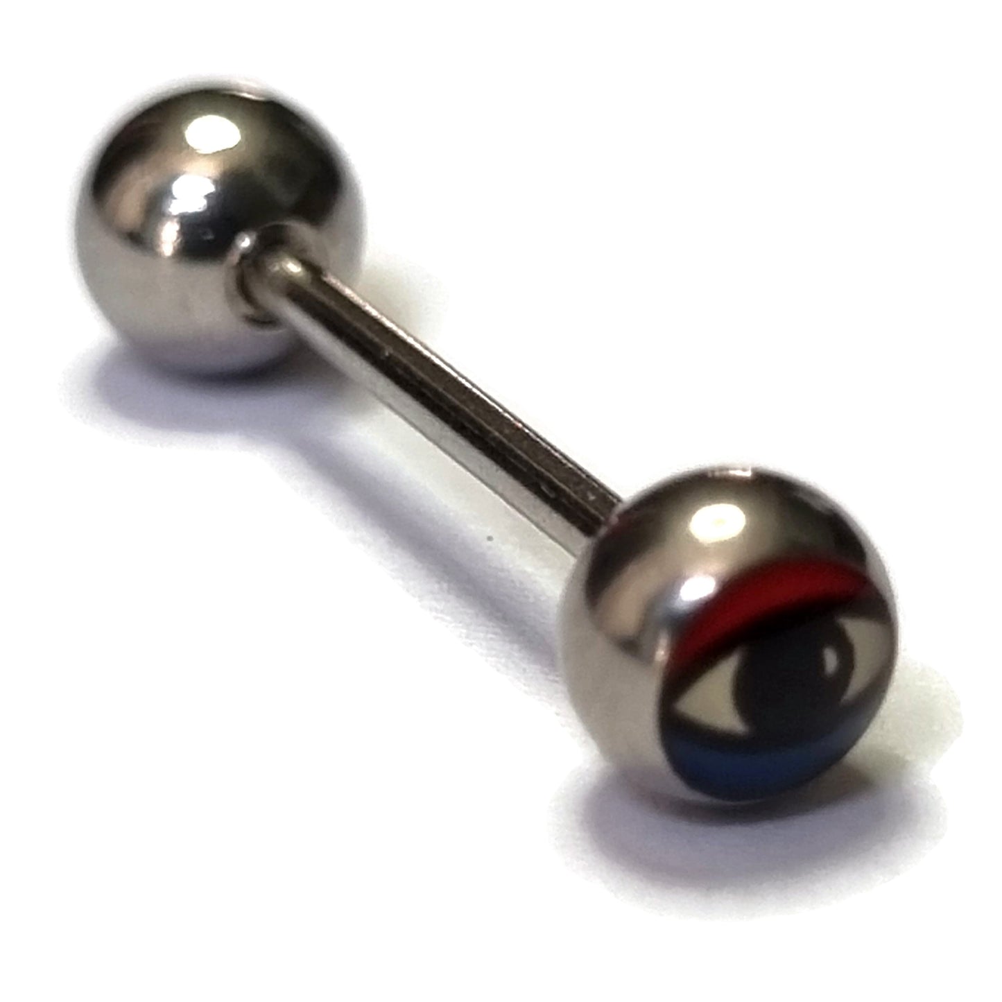 Tongpiercing Oog 1.6mm 16mm 8720157098652 alles Aramat Jewels Barbell Chirurgisch staal dames Geen hanger heren piercing Piercings PVD Staal Tong tong91 tongpiercings uniseks Volwassenen