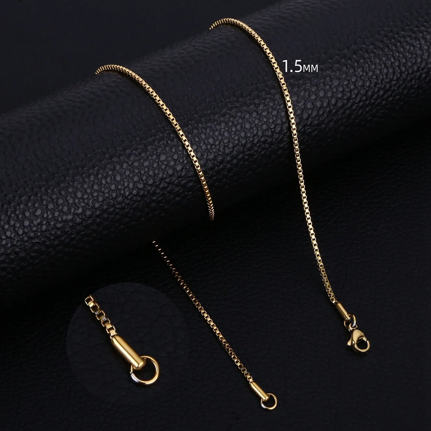 ket386-xn10599-Stalen Venetiaanse Ketting Goudkleurig-Aramat Jewels