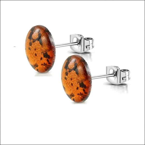 Acryl Ronde Oorstekers Staal 12mm Oranje-Zwart 12mm acryl alles Aramat Jewels chirurgisch staal dames geel Geel-Zwart Geen hanger Geen oormodel Geen_Parel grijs Grijs-Zwart groen Groen-Zwart Meerdere kleuren Nieuw oorbellen oranje Oranje-Zwart paars Paars-Zwart PVD rond Staal uniseks Volwassenen Zonder_steen zwart