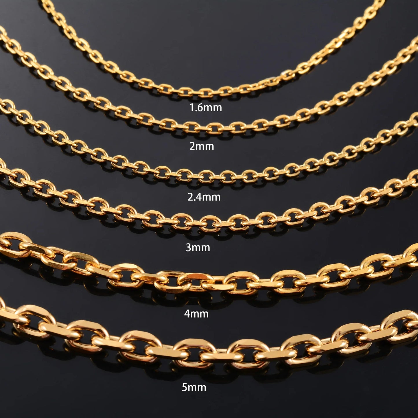 -Ankerketting Staal Goudkleurig-Aramat Jewels