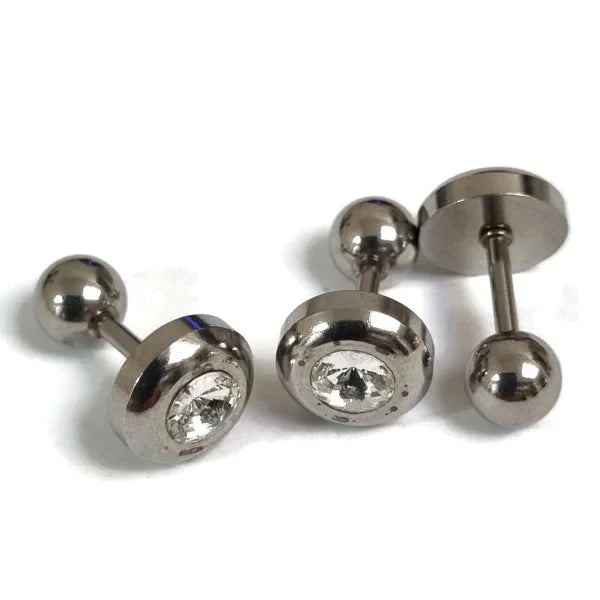 Helixpiercing Met Zirkonia Transparant Zilver Kleur 1.2mm 6mm alles Barbell chirurgisch staal dames fantasie Helix helixpiercings jin Met_steen nakijken Oor piercing Piercings PVD rond Staal tekst transparant Volwassenen zilverkleurig zirkonia
