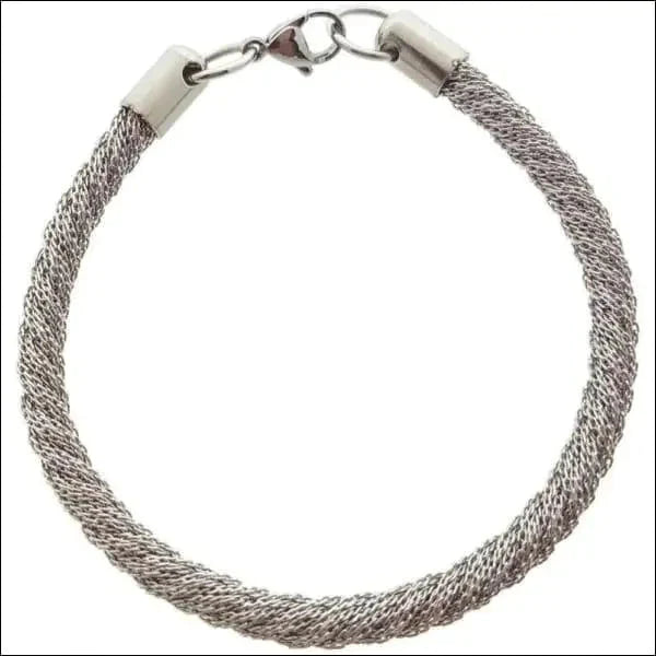 Fantasie Armband Staal 19cm 6mm Zilverkleurig 19cm 6mm alles Armbanden chirurgisch staal dames fantasie Geen_steen nakijken PVD Schakelarmband Staal tekst Volwassenen zilverkleurig Zonder_hanger Zonder_steen