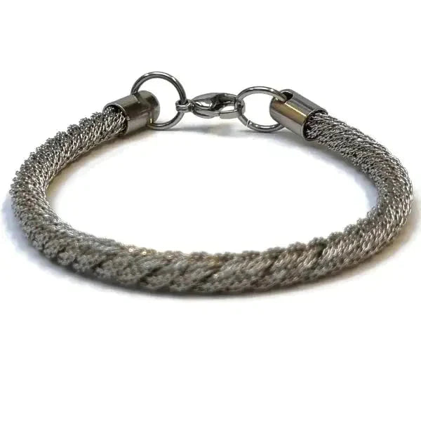 Fantasie Armband Staal 19cm 6mm Zilverkleurig 19cm 6mm alles Armbanden chirurgisch staal dames fantasie Geen_steen nakijken PVD Schakelarmband Staal tekst Volwassenen zilverkleurig Zonder_hanger Zonder_steen