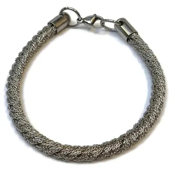 Fantasie Armband Staal 19cm 6mm Zilverkleurig 19cm 6mm alles Armbanden chirurgisch staal dames fantasie Geen_steen nakijken PVD Schakelarmband Staal tekst Volwassenen zilverkleurig Zonder_hanger Zonder_steen