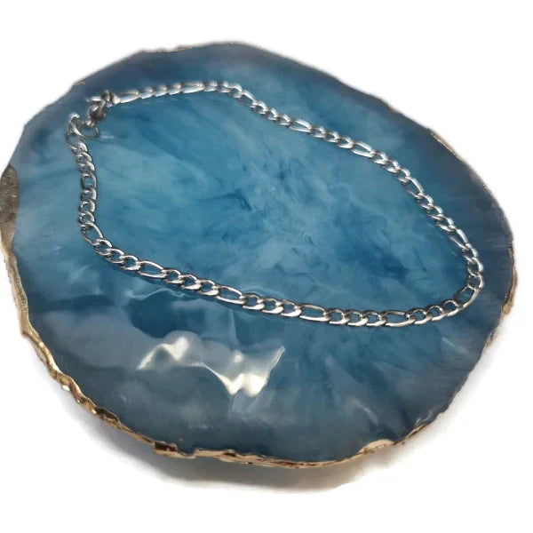 Figaro Armband Staal 20cm 3mm Zilverkleurig 20cm 3mm alles Aramat Jewels armbanden chirurgisch staal dames figaro Geen edelsteen Geen_steen heren PVD Schakelarmband Staal Volwassenen zilverkleurig Zonder_hanger Zonder_steen