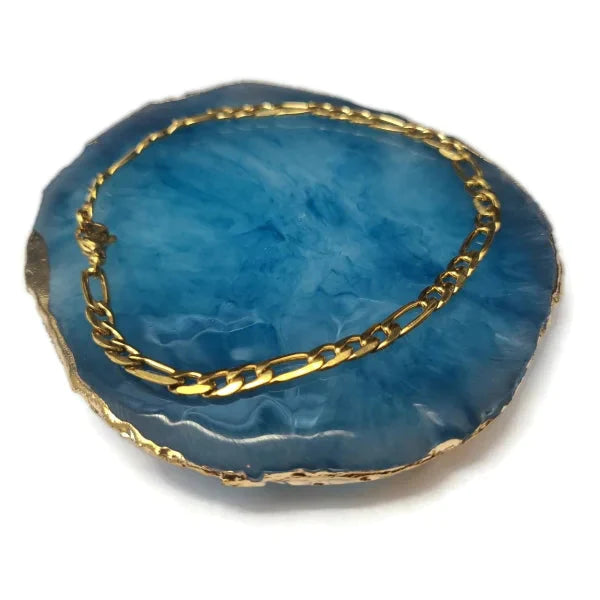 Goudkleurige Stalen Figaro Armband 5mm 21cm 21cm 5mm alles Aramat Jewels armbanden chirurgisch staal dames figaro Geen hanger Geen_Parel Geen_steen goudkleurig heren PVD Schakelarmband Staal uniseks Volwassenen Zonder_hanger Zonder_steen