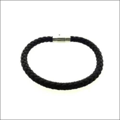 Leren Armband 6mm Met Magneetsluiting 20cm 20cm 6mm alles armbanden chirurgisch staal dames fantasie Geen hanger Geen_steen gevlochten heren leer Lerenarmband magneetsluiting nakijken PVD Staal tekst uniseks Volwassenen zilverkleurig Zonder_hanger Zonder_steen zwart