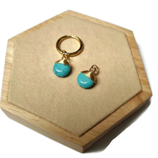 Handgemaakte Oor Bedels Rond Calciet- Verzamel Ze Allemaal Goudkleur Turquoise 15mm blauw calciet geen_bewerking Geen_Parel goudkleurig kralen.nl kwarts Meerdere kleuren Natuursteen Oorbedels rond wit zilverkleurig