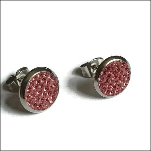 Stalen Oorstekers Zweerknopjes Kristallen 10mm- Roze 10mm AB AB Transparant alles Aramat Jewels Champagne chirurgisch staal dames Donker Blauw Fuchsia Roze Geen hanger Geen oormodel geometrisch gepolijst kinderen kristal Licht Blauw Licht Roze Meerdere kleuren Met_steen multikleurig Nieuw Olijf Groen oor3010 oorbellen PVD rond Rood Roze Soort sieraad_Oorbellen Staal Transparant yoyo Zee Blauw zilverkleurig zonder hanger Zonder_hanger Zwart zweerknopjes