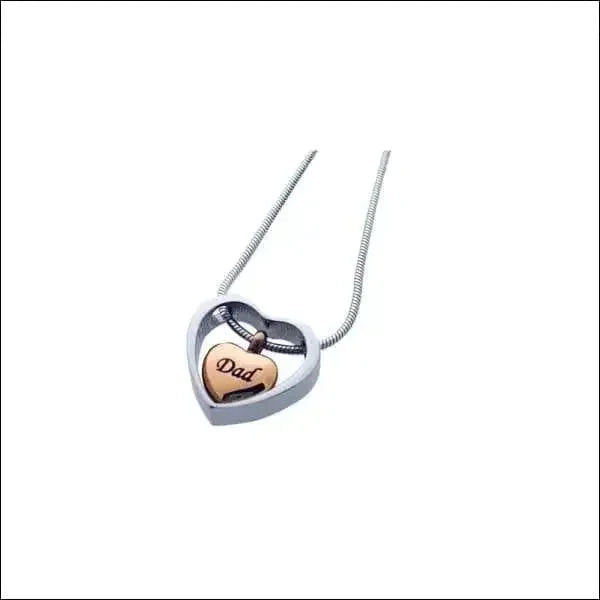 Stalen Ashanger Vader Hart in Hart-Rosékleur-2cm alles Aramat Jewels ashangers Assieraad chirurgisch staal gedenkhangers gedenksieraden Geen hanger Geen_Parel hart Hart met vleugels-Dad-2x5cm Hart-Dad-3.2x1.9mm Hart-Dad-3x1.8mm Meerdere Varianten My dad love always-2.8x1.7mm PVD staal uniseks vader Volwassenen zilverkleurig zonder_ketting zwart