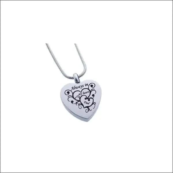 Stalen Ashanger Vader Always in my heart-Zilverkleur-2.5cm alles Aramat Jewels ashangers Assieraad chirurgisch staal gedenkhangers gedenksieraden Geen hanger Geen_Parel hart Hart met vleugels-Dad-2x5cm Hart-Dad-3.2x1.9mm Hart-Dad-3x1.8mm Meerdere Varianten My dad love always-2.8x1.7mm PVD staal uniseks vader Volwassenen zilverkleurig zonder_ketting zwart