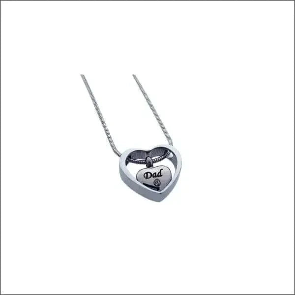 Stalen Ashanger Vader Hart-in-Hart-Zirkonia-Zilverkleur-2cm alles Aramat Jewels ashangers Assieraad chirurgisch staal gedenkhangers gedenksieraden Geen hanger Geen_Parel hart Hart met vleugels-Dad-2x5cm Hart-Dad-3.2x1.9mm Hart-Dad-3x1.8mm Meerdere Varianten My dad love always-2.8x1.7mm PVD staal uniseks vader Volwassenen zilverkleurig zonder_ketting zwart