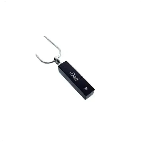 Stalen Ashanger Vader Vierkante-Buis-Zwart-Zirkonia-4cm alles Aramat Jewels ashangers Assieraad chirurgisch staal gedenkhangers gedenksieraden Geen hanger Geen_Parel hart Hart met vleugels-Dad-2x5cm Hart-Dad-3.2x1.9mm Hart-Dad-3x1.8mm Meerdere Varianten My dad love always-2.8x1.7mm PVD staal uniseks vader Volwassenen zilverkleurig zonder_ketting zwart