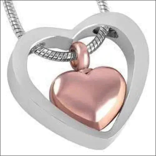 Crematiehanger Met Ketting Hart Zilverkleurig Rosékleurig 8720157095040 alles Aramat Jewels ashangers Assieraad chirurgisch staal Gedenkhangers gedenksieraden hang519 hart nakijken niet geupdated PVD rosékleurig staal tekst uniseks Volwassenen zilverkleurig