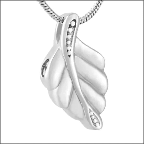 Stalen Ashanger Blaadje Blad-2.8x1.6cm alles ashangers Assieraad blad dames gedenkhangers gedenksieraden heren Nieuw Staal uniseks Volwassenen zilverkleurig zonder_ketting