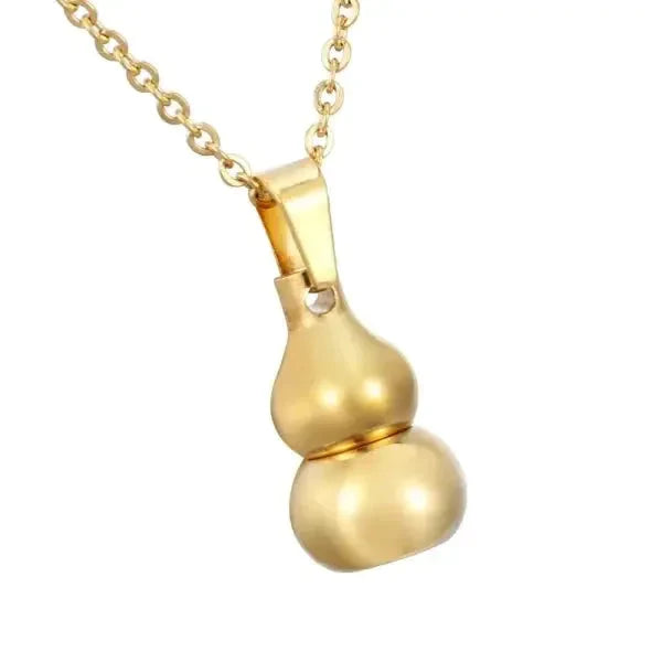 Stalen-ashanger-kalebas- Goudkleur alles Aramat Jewels ashangers Assieraad chirurgisch staal Gedenkhangers gedenksieraden goudkleurig hang126 kalebas PVD staal tekst uniseks Volwassenen zilverkleurig
