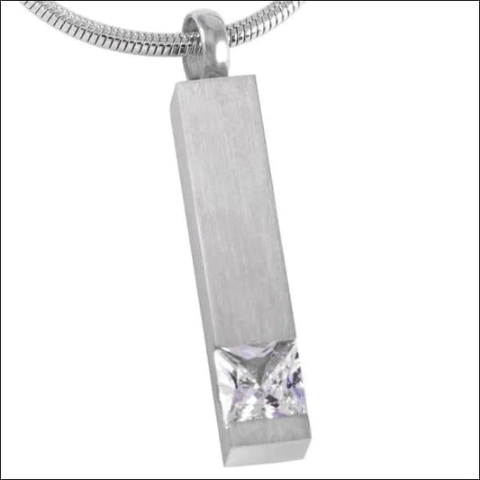 Stalen Ashanger Staaf Met Zirkonia Steen Transparant 8720157010692 alles Aramat Jewels ashangers Assieraad blauw chirurgisch staal gedenkhangers gedenksieraden Geen hanger hang450-8094 Meerdere kleuren Met_steen Nieuw Oranje paars PVD Rood roze staal Transparant uniseks Volwassenen zilverkleurig zirkonia