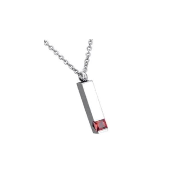 Stalen Ashanger Staaf Met Zirkonia Steen Rood 8720157010692 alles Aramat Jewels ashangers Assieraad blauw chirurgisch staal gedenkhangers gedenksieraden Geen hanger hang450-8094 Meerdere kleuren Met_steen Nieuw Oranje paars PVD Rood roze staal Transparant uniseks Volwassenen zilverkleurig zirkonia