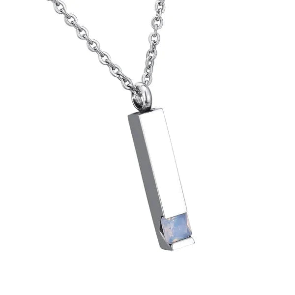Stalen Ashanger Staaf Met Zirkonia Steen 8720157010692 alles Aramat Jewels ashangers Assieraad blauw chirurgisch staal gedenkhangers gedenksieraden Geen hanger hang450-8094 Meerdere kleuren Met_steen Nieuw Oranje paars PVD Rood roze staal Transparant uniseks Volwassenen zilverkleurig zirkonia