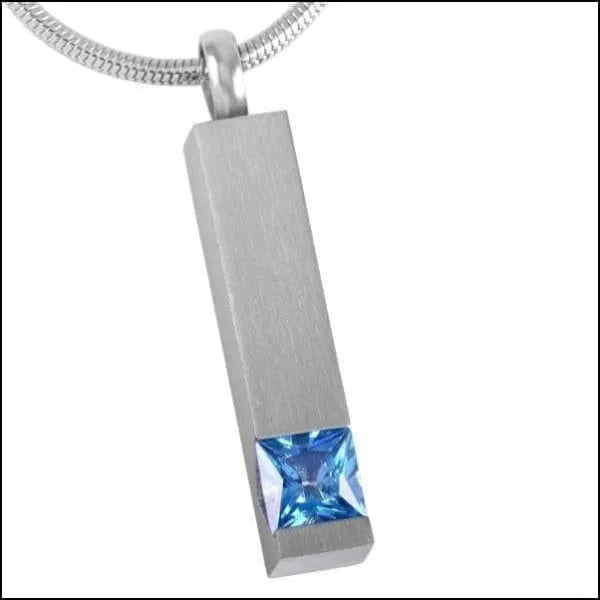 Stalen Ashanger Staaf Met Zirkonia Steen Blauw 8720157010692 alles Aramat Jewels ashangers Assieraad blauw chirurgisch staal gedenkhangers gedenksieraden Geen hanger hang450-8094 Meerdere kleuren Met_steen Nieuw Oranje paars PVD Rood roze staal Transparant uniseks Volwassenen zilverkleurig zirkonia