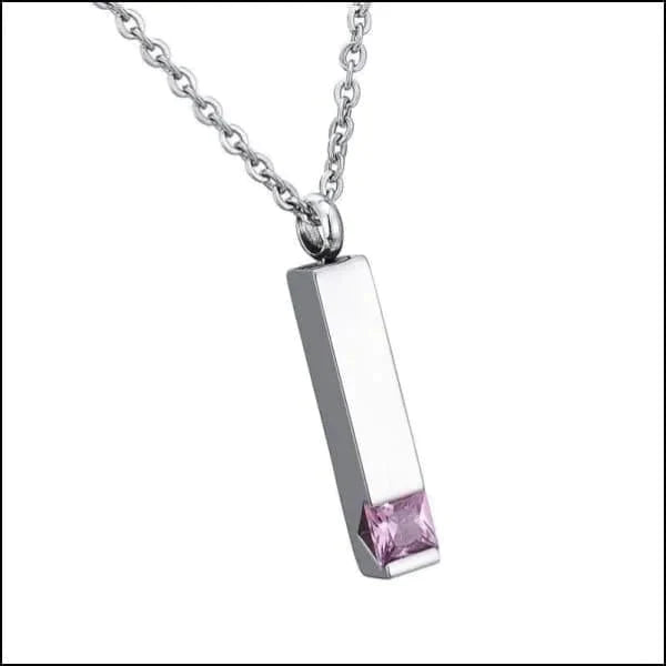 Stalen Ashanger Staaf Met Zirkonia Steen Roze 8720157010692 alles Aramat Jewels ashangers Assieraad blauw chirurgisch staal gedenkhangers gedenksieraden Geen hanger hang450-8094 Meerdere kleuren Met_steen Nieuw Oranje paars PVD Rood roze staal Transparant uniseks Volwassenen zilverkleurig zirkonia