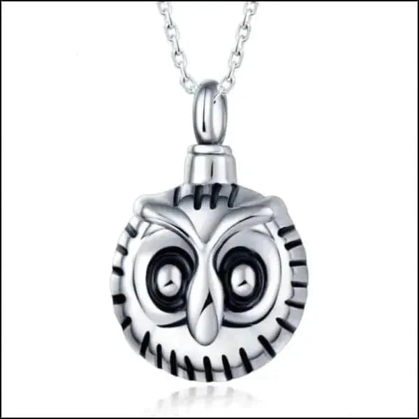 Stalen Ashanger Uil Zilverkleur-3x2cm 20mm 30mm alles ashangers Assieraad chirurgisch staal dames dier gedenkhangers gedenksieraden kristal Meerdere Varianten Met_steen PVD Staal transparant Transparant-Kristal-3x2cm uil uniseks Volwassenen Zilverkleur-3x2cm zilverkleurig