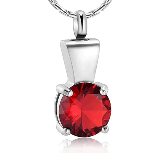 Stalen Ashanger Zirkonia Steen- Het Adres Voor Betaalbare alles ashangers Assieraad chirurgisch staal dames gedenkhangers gedenksieraden PVD rood Staal tekst uniseks Volwassenen zilverkleurig zirkonia zonder_ketting