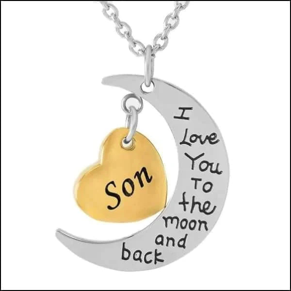 Stalen Ashanger Zoon maan-i love you to the moon-3.5cm alles ashangers Assieraad chirurgisch staal dames gedenkhangers gedenksieraden hart heren Meerdere Varianten Staal uniseks unisex Volwassenen zilverkleurig zoon