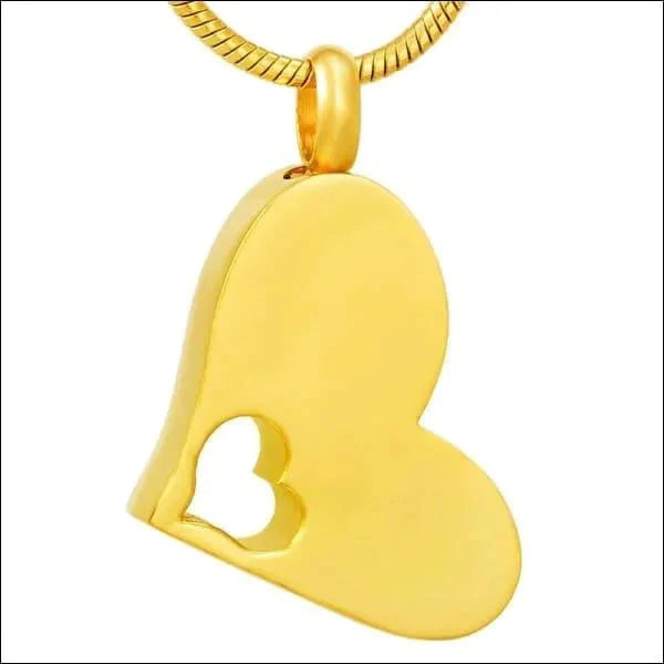 Stalen Ashanger Hartje Goudkleur - Meerdere Modellen Hart met open hartje-2.9x1.8cm alles Aramat Jewels ashangers Assieraad chirurgisch staal Gedenkhangers gedenksieraden Geen edelsteen goudkleurig hart Meerdere Varianten PVD staal uniseks Volwassenen zonder_ketting Zonder_steen