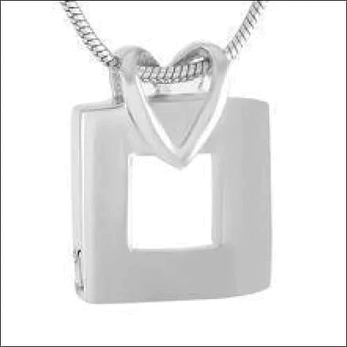 Stalen Zilverkleurige Ashanger Vierkant Open 8720157092209 alles Aramat Jewels ashangers Assieraad chirurgisch staal gedenkhangers gedenksieraden Geen hanger hang298 nakijken niet geupdated PVD staal tekst uniseks vierkant Volwassenen zilverkleurig