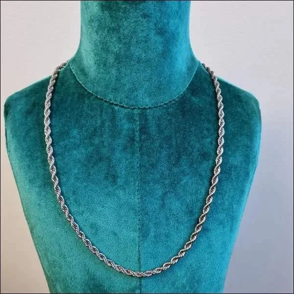 Koord Ketting 60cm 5mm Zilverkleurig Chirurgisch Staal 5mm 60cm 8720157042464 alles Aramat Jewels chirurgisch staal Geen edelsteen Geen hanger Geen steen gepolijst halskettingen heren ket765 Ketting zonder hanger koord nakijken PVD schakelketting Staal tekst uniseks unisex Volwassenen zilverkleurig zonder hanger zonder steen Zonder_hanger Zonder_steen