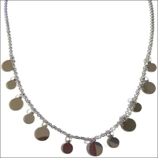 Dames Ketting Met Rondjes Staal Zilverkleurig 45cm 1.5mm 45cm 8720157030935 alles anker Aramat Jewels chirurgisch staal dames Geen edelsteen Geen steen Geen_Parel halskettingen ket652-XP73469 Ketting met hanger met hanger Met_hanger Minimalistische ketting nakijken PVD rond Schakelketting Staal tekst uniseks unisex Volwassenen zilverkleurig Zonder_steen