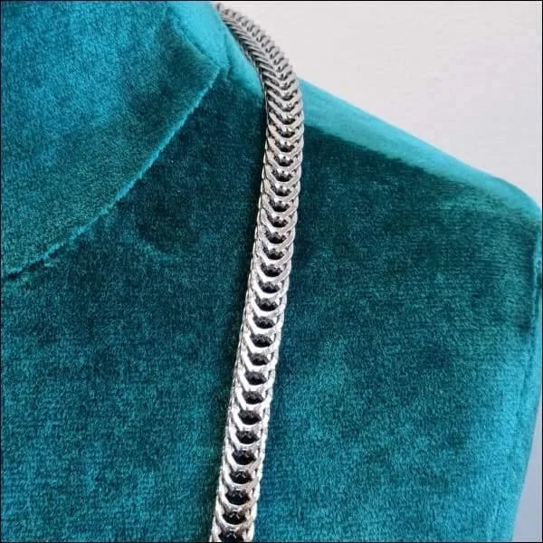 Gourmetketting 58cm 7mm Staal Heren 60cm 7mm 8720157031123 alles Aramat Jewels chirurgisch staal Geen edelsteen Geen hanger Geen_Parel Geen_steen gourmet halskettingen heren jin ket671-XN6705 Ketting zonder hanger nakijken PVD Schakelketting Staal Statement ketting tekst uniseks unisex Volwassenen zilverkleurig Zonder_hanger Zonder_steen