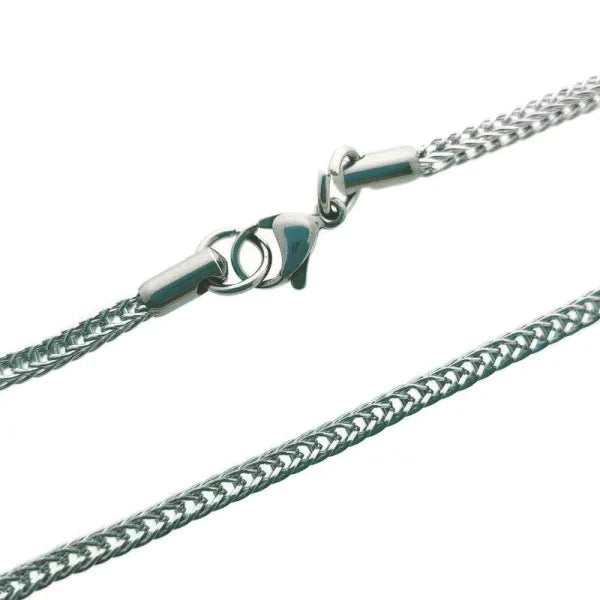 Halsketting Gourmet Staal 70cm 3.2mm 3mm 70cm alles chirurgisch staal dames Geen edelsteen gourmet halskettingen heren PVD Schakelketting Staal tekst uniseks unisex Volwassenen zilverkleurig zonder hanger Zonder_hanger