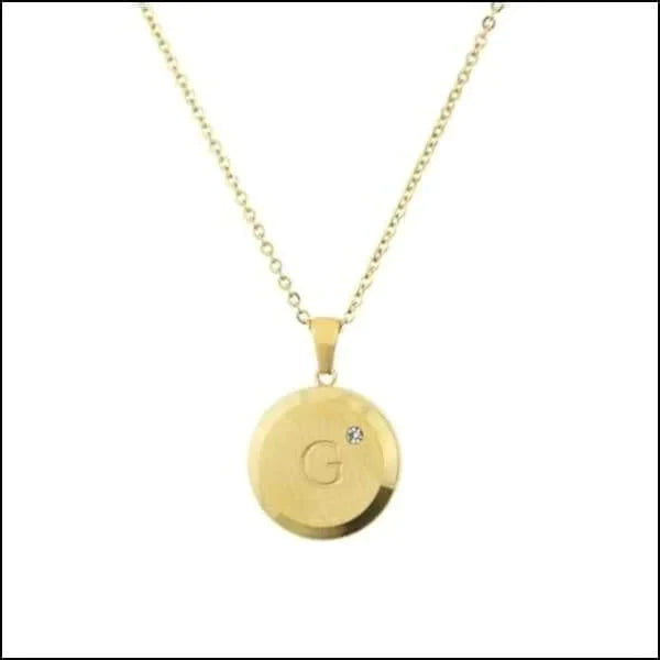 Initiaal Ketting Letter- Chirurgisch Staal - bestellen? Aramat Jewels