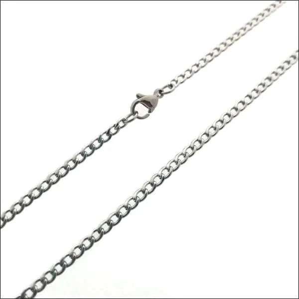 Platte Gourmetketting 50cm 3mm Staal Zilverkleurig Heren 3mm 50cm alles chirurgisch staal dames Geen edelsteen Geen hanger Geen_Parel Geen_steen halskettingen heren Ketting zonder hanger Minimalistische ketting nakijken PVD Schakelketting Staal Statement ketting tekst uniseks unisex Volwassenen zilverkleurig Zonder_hanger Zonder_steen