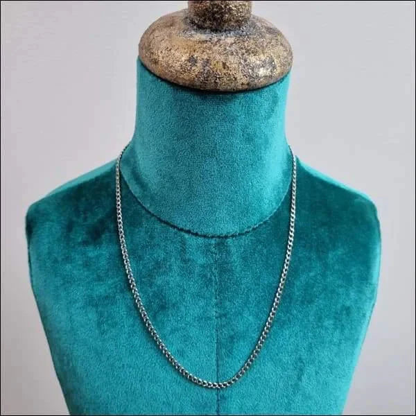 Platte Gourmetketting 50cm 3mm Staal Zilverkleurig Heren 3mm 50cm alles chirurgisch staal dames Geen edelsteen Geen hanger Geen_Parel Geen_steen halskettingen heren Ketting zonder hanger Minimalistische ketting nakijken PVD Schakelketting Staal Statement ketting tekst uniseks unisex Volwassenen zilverkleurig Zonder_hanger Zonder_steen