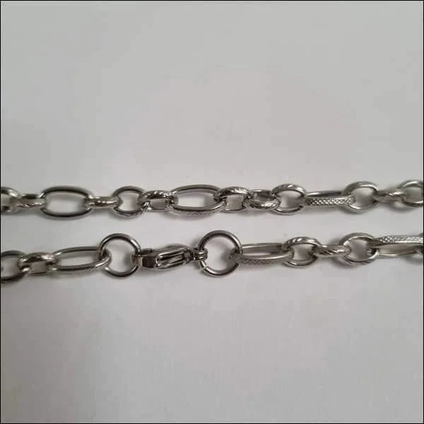 Rvs Ketting Fantasie Schakel 6.5mm 55cm 55cm 6.5mm 8720157099932 alles Aramat Jewels chirurgisch staal fantasie Geen edelsteen Geen hanger Geen_Parel Geen_steen halskettingen ket88-33456 Ketting zonder hanger nakijken PVD Schakelketting Staal Statement ketting tekst uniseks unisex Volwassenen zilverkleurig Zonder_hanger Zonder_steen