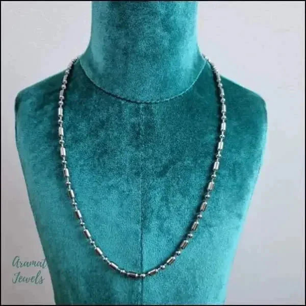 Stalen Bamboo Ketting 1.5mm 45cm 45cm / 1.5mm 55cm 55cm / 1.5mm 5mm 60cm 60cm / 5mm 8720157056003 alles Aramat Jewels bamboo chirurgisch staal dames Geen edelsteen Halskettingen heren ket29-XN10653 Ketting zonder hanger Meerdere Maten Minimalistische ketting PVD Schakelketting Staal Statement ketting tekst uniseks unisex Volwassenen zilverkleurig zonder hanger Zonder_hanger