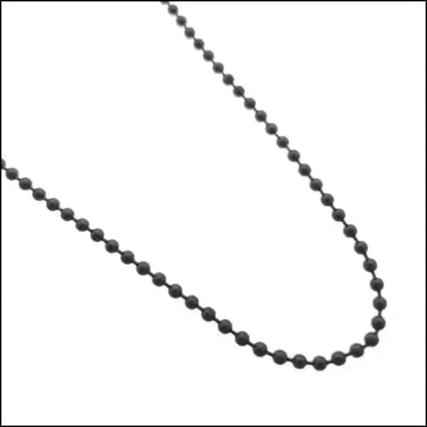 Stalen Bolletjes Halsketting Zwart 60cm 2.5mm 1.5mm 2.5mm 5mm 60cm 60cm / 1.5mm 60cm / 2.5mm 60cm / 5mm 75cm 75cm / 1.5mm alles bolletjes chirurgisch staal dames Geen edelsteen Geen_Parel Geen_steen Halskettingen heren Ketting zonder hanger Meerdere Maten PVD Schakelketting Staal Statement ketting tekst uniseks unisex Volwassenen Zonder_hanger Zonder_steen zwart
