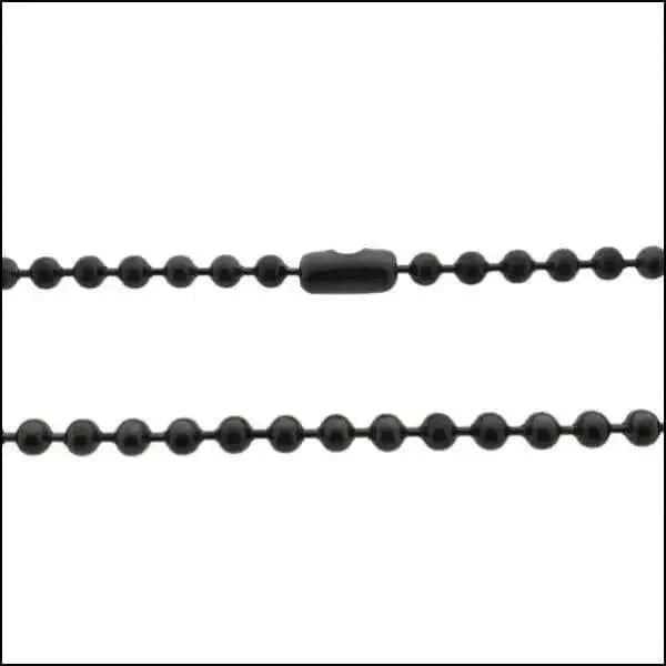 Stalen Bolletjes Halsketting Zwart 60cm 5mm 1.5mm 2.5mm 5mm 60cm 60cm / 1.5mm 60cm / 2.5mm 60cm / 5mm 75cm 75cm / 1.5mm alles bolletjes chirurgisch staal dames Geen edelsteen Geen_Parel Geen_steen Halskettingen heren Ketting zonder hanger Meerdere Maten PVD Schakelketting Staal Statement ketting tekst uniseks unisex Volwassenen Zonder_hanger Zonder_steen zwart