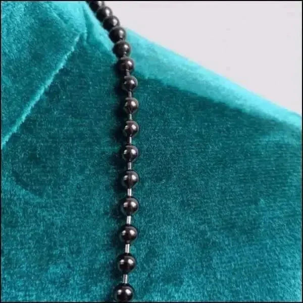 Stalen Bolletjes Halsketting Zwart 1.5mm 2.5mm 5mm 60cm 60cm / 1.5mm 60cm / 2.5mm 60cm / 5mm 75cm 75cm / 1.5mm alles bolletjes chirurgisch staal dames Geen edelsteen Geen_Parel Geen_steen Halskettingen heren Ketting zonder hanger Meerdere Maten PVD Schakelketting Staal Statement ketting tekst uniseks unisex Volwassenen Zonder_hanger Zonder_steen zwart