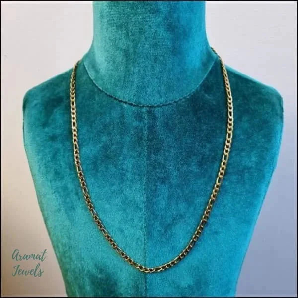 Stalen Figaro Schakel Ketting Goudkleur 2mm 3.5mm 3mm 4.5mm 4mm 50cm 55cm 5mm 60cm 6mm 70cm 7mm 8720157042020 8mm alles Aramat Jewels chirurgisch staal dames figaro Geen edelsteen Geen hanger Geen_Parel Geen_steen goudkleurig halskettingen heren jin ket724-xn12391 Ketting zonder hanger Meerdere Maten PVD Schakelketting set39674 Staal Statement ketting tekst uniseks unisex Volwassenen Zonder_hanger Zonder_steen