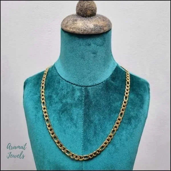 Stalen Figaro Schakel Ketting Goudkleur 2mm 3.5mm 3mm 4.5mm 4mm 50cm 55cm 5mm 60cm 6mm 70cm 7mm 8720157042020 8mm alles Aramat Jewels chirurgisch staal dames figaro Geen edelsteen Geen hanger Geen_Parel Geen_steen goudkleurig halskettingen heren jin ket724-xn12391 Ketting zonder hanger Meerdere Maten PVD Schakelketting set39674 Staal Statement ketting tekst uniseks unisex Volwassenen Zonder_hanger Zonder_steen